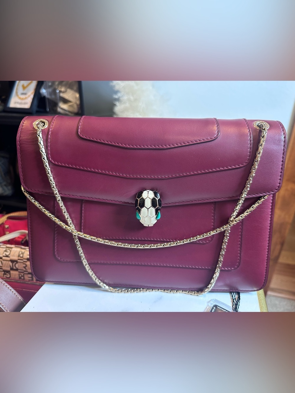 Bvlgari Serpenti leather crossbody bag